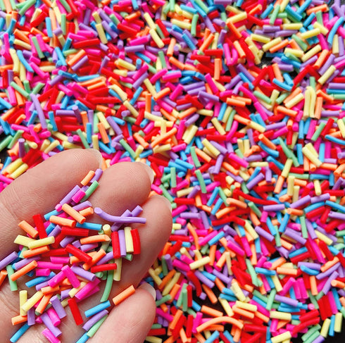 120g Fake Sprinkles Resin Sprinkles Fake Candy Sprinkles Clay Sprinkles Polymer Sprinkles Polymer Clay Slices for Nail Art DIY Crafts Cake Phone C...