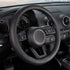 SEG Direct Black Car Steering Wheel Cover Small Size 14-14.25 inch (35.5-36 cm), for Prius Civic Model 3 Model Y Camaro, Breathable Microfiber Lea...