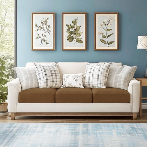 CHUN YI 3PC Stretch Couch Cushion Covers, Individual Replacement Sofa Seat Slipcovers for Armchair Loveseat Sofa with Elastic Spandex Jacquard Fab...