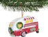 Red and White Happy Camper RV Trailer Christmas Tree Ornament Camping J8394 New...