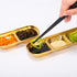 drizzle Sauce Dish Stainless Steel Gold Soy Tomato Sauce Salt Vinegar Sugar Spices Flavor Condiment Dip Bowls Korean BBQ Home Kitchen Plates...