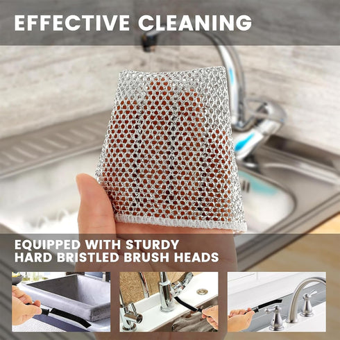 2024 New Multipurpose Non-Scratch Wire Dishcloth, 20 Pack Soft Wire Dishwashing Rags Safe for Non-Stick Cookware, Scrubs & Cleans for Dishes, Sink...