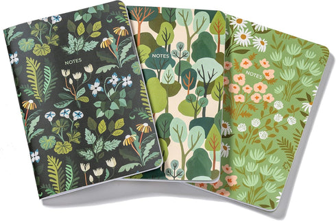 High Note Notebook Journal Set - Greenery, 3 Pack - 64 Lined Pages, 5.75" x 8.25"...
