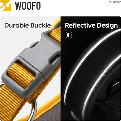 Premium Dog Collar | Super Adjustable for All Breeds, Quick Release Buckle | Extra Soft and Widened Padding & Reflective Trim Design for Safety (X...