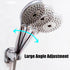 Shower Head Holder, Adjustable Handheld Shower Head Holder Adhesive or Screw Wall Mount Shower Wand Holder Waterproof by Lofekea (1 Pack, Chrome)...
