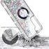 Designed for Samsung Galaxy S23 Magnetic Case for MagSafe with Tempered Glass Screen Protector, Camera Lens Protector/Wrist Strap Lanyard, Glitter...