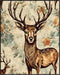Posterizer 1 pcs-dainty retro chic floral poster of a cute deer 2-Art for Animal Lovers-GIft for Men Women Teens-Decor for Home & Office- unframed...