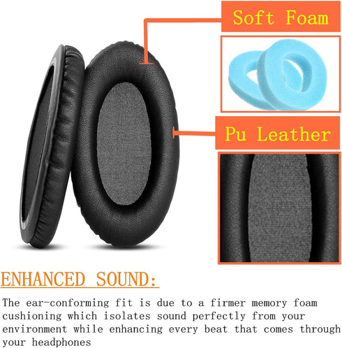 1 Pair Replacement Ear pads Earpad Cushions foam Pillow Cover Compatible with Microsoft Lifechat LX-3000 LX 3000 Headset Headphone...