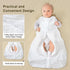 PHF 100% Muslin Cotton Baby Sleep Sacks, 0-6 Months Sleep Sack with 2-Way Zipper, 2 Pack Cooling Unisex 0.5 TOG Breathable Small Size Sleeveless B...