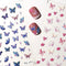 Butterfly Nail Art Stickers 5D Self-Adhesive Spring Nail Stickers for Nail Art Blue Pink Butterfly Nail Deals 3D Embossed Nail Design Nail Art Sup...
