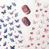 Butterfly Nail Art Stickers 5D Self-Adhesive Spring Nail Stickers for Nail Art Blue Pink Butterfly Nail Deals 3D Embossed Nail Design Nail Art Sup...