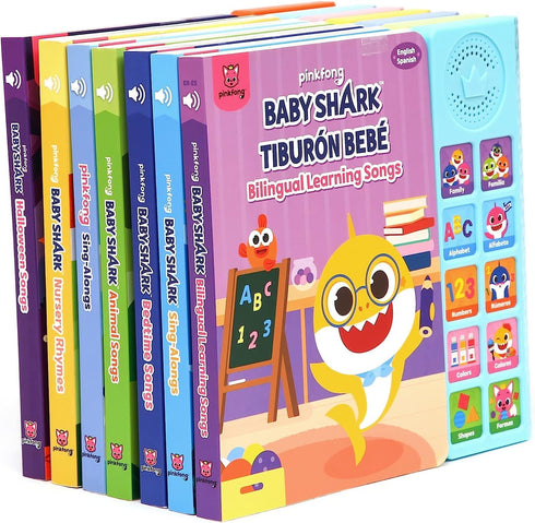 Pinkfong Baby Shark English Spanish Bilingual Learning Songs Sound Book l Bilingual Children's Sound Books l Interactive Learning Books for Toddle...