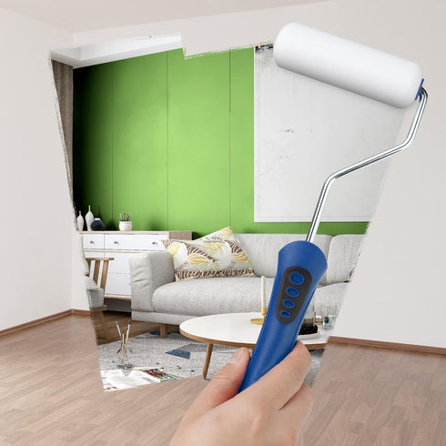 WORKPRO 12-Pack Foam Paint Roller 4 inch, Small Paint Roller Kit, Mini Paint Roller for Painting Walls, Cabinets, Doors, Fences, etc....