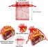 Bememo 100 Pieces Christmas Organza Bags Snowflakes Organza Bags Mesh Jewelry Candy Drawstring Small Pouches for Winter Wedding Christmas Party...