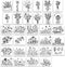 31PCS Flower Stencils for Painting Large Reusable Stencil Floral Bouquet Template Paint for Garden Outdoor Indoor Painting on Wood Wall Home Sign ...