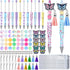 12 Pcs Plastic Beadable Pens Butterfly Themed Bead Ballpoint Pen with Assorted Spacer Beads Silicone Beads Tassels Lobster Clasps and Packaging Ba...