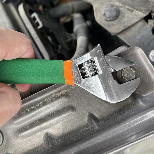 SPEEDWOX 6 Inch Adjustable Wrench Short Handle Adjustable Wrench Adjustable Black Oxide Wrench Wide Jaw Black Oxide Wrench with Laser-Etched Sae S...