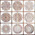 Mandala Stencils for Painting on Wood, 9Pcs 6 Inch Plastic Reusable Stencils for Crafts, Rangoli Stencils for DIY Projects, Painting & Home Decora...