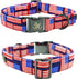 Elegant little tail Independence Day Dog Collar, Holiday Pet Collar with Bow Dog Durable Patriotic Dog Collars Pet Gift Adjustable Dog Collar for ...
