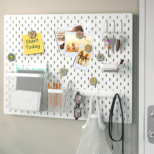 MORCART 30PCS Hexagon Fridge Magnets, Cute Locker Magnets, Decorative Magnets for Refrigerator Whiteboard Cabinet Office Kitchen Blackboard Gift f...