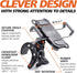 Bike & Motorcycle Phone Mount - For iPhone 14 (13, Xr, SE, Max/Plus), Galaxy S22 or any Cell Phone - Universal ATV, Mountain & Road Bicycle Handle...
