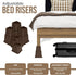 Utopia Bedding Adjustable Bed Furniture Risers - Elevation in Heights 3, 5 or 8 Inch Heavy Duty Risers for Beds and Under Bed Storage - Supports u...