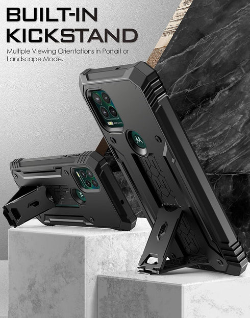 Poetic Revolution Series Case for Moto G Stylus 5G (2021), Model # XT2131, Full-Body Rugged Dual-Layer Shockproof Protective Cover with Kickstand ...