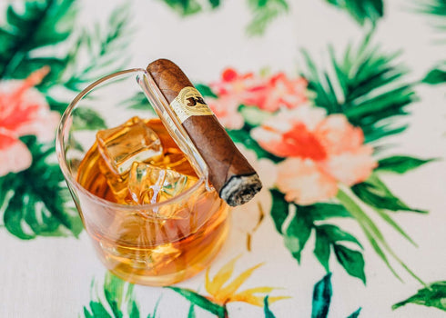 Premium Whiskey Glass and Cigar Holder - Dual-Purpose Cigar Rest. Old Fashioned Cigar Whiskey Glass with Cigar Holder, Whisky Gift for Men, Father...