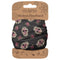 Karma Sugar Skull Headband for Women - Medium - Fabric Headband and Stretchy Hair Scarf - Black...