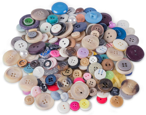 Super Z Outlet Scrambled Assortment Bag of Buttons for Arts & Crafts, Decoration, Collections, Sewing, and More! (100 Pack)...