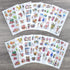 12 Sheets Food Drink Dessert Fruits Snacks Ice Cream Washi Sticker Set DIY Craft Label for Scrapbooking Journaling Collage Card Making Kids Adults...