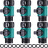 Garden Hose Shut off Valve Plastic Connect Water Hose Turn off Valve Garden Hose Connector Set with 6 Piece Anti Leak Valve Standard 3/4 Inch Thre...