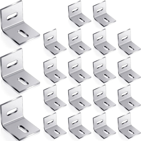 Dunzy 36 Pcs 1x1 Inch Heavy Duty Wood Table Top Expansion Bracket Steel Z Clips Fastener Connector Table Top Fasteners Woodworking Fasteners Hardw...