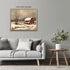 Posterizer 1 pcs-old farm house in snowy winter nature-in oil painting style-1-Landscape & Nature Art-Living Room Bedroom Decor- unframed wall art...