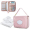 Diaper Clutch Bag with 2 Pieces Wipes Dispensers, Small Diaper Bag with Multiple Pockets for Storage of Baby Necessities, Baby Travel Essential, P...