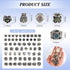 TOAOB 30pcs Assorted Antique Silver Rhinestone European Lampwork Charms Beads Large Hole Spacer Beads Charms Supplies for Bracelet Necklace Jewelr...