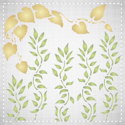 Leaf Stencil, 3.25 x 4 inch - Leaves Vines Stencils for Painting Cards...