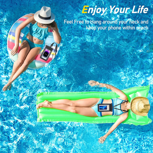2 Pack Waterproof Phone Pouch Floating Large Waterproof Cellphone Dry Bag Case for iPhone 14 13 12 11 Pro Max XS XR X Galaxy S21 Samsung S22 Up to...