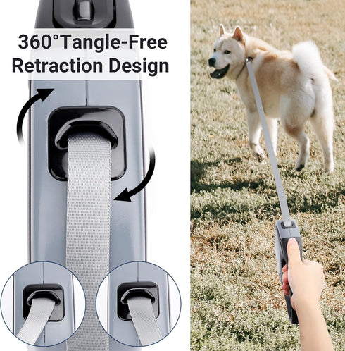 Segarty Dog Retractable Leashes for Large Medium Dogs, 16ft Heavy Duty Walking Leash for Pets up to 110lb, Anti-slip Handle 360°Tangle-free Nylon ...