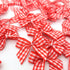 50pcs 1.2-Inch Mini Red Gingham Ribbon Bows for Crafts Plaid Ribbon Bows Appliques for Christmas Ornament Embellishment Decoration(Red)...