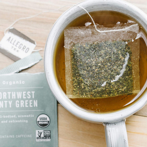Allegro Tea, Organic Northwest Minty Green Tea Bags, 20 ct...