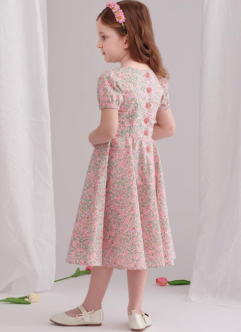 Simplicity Easy Children's and Girls' Party Dresses Sewing Pattern Packet, Design Code S9799, Sizes 7-8-10-12-14, Multicolor...