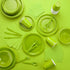 100 Pack Kiwi Green Beverage Napkins, Big Party Pack, 2 Ply, Ideal for Wedding, Party, Birthday, Dinner, Lunch, Cocktails. (5” x 5”) by Amcrate...