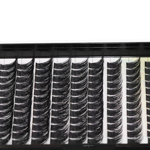 120pcs D Curl Individual Wide Stem Cluster DIY Eye Lashes Extensions Mixed 10-12-14-16mm/14-16-18mm/12-14-16mm Makeup Dramatic Volume Lashes (Lash...