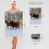 3D Rose USA-Wyoming-Shell-Horses Running in Snow-Us51 Teg0015-Terry Eggers Towel, 15" x 22"...