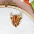 Caterpillar Cross Stitch Needle Minder - Highland Cow for Cross Stitch, Sewing, Embroidery and Needlework Accessories, Enamel and Magnetic...