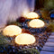 Set of 4 Solar Lights Outdoor Waterproof Solar Pebble Rock Garden Lights Decorative with Warm White LED...