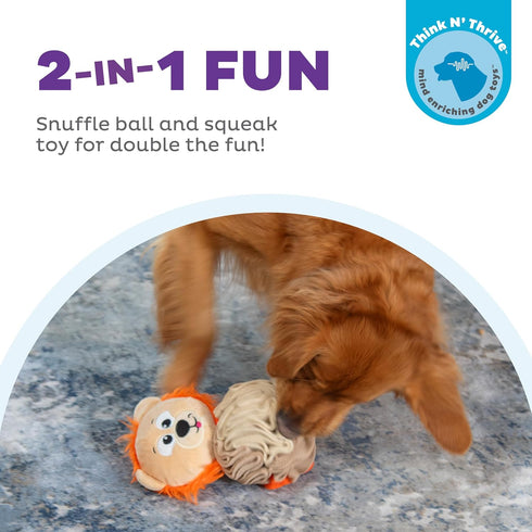 Outward Hound Nina Ottosson Stuff N' Snuffle Interactive Plush Dog Puzzle and Snuffle Ball for Dogs, Snuffle Ball, Dog Enrichment Toys, Plush, Mul...
