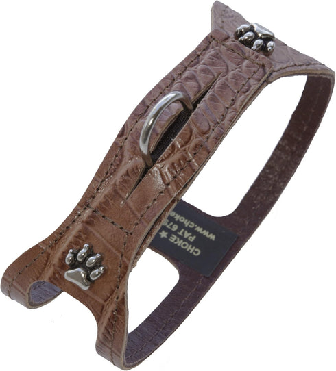 Pet Shoulder Collar, 9", Croco Mocha...