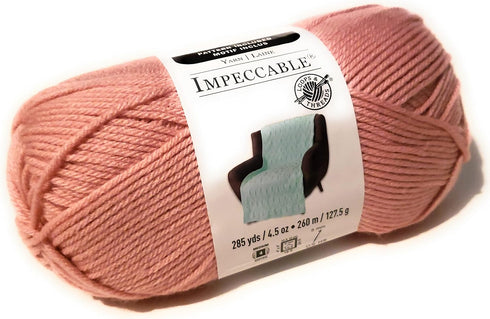 Loops & Threads Impeccable Yarn 4.5 oz. One Ball - Soft Rose Pink......
